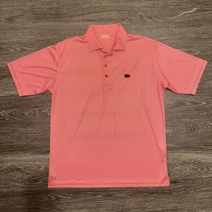 Red/White Patterned Arkansas Razorback Polo Shirt